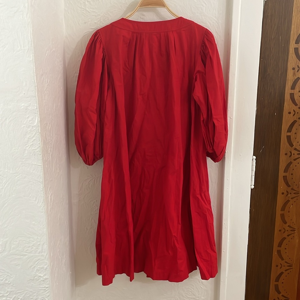 SAINT LAURENT RIVE GAUCHE Women's Vintage Mini Dress Size 4 In Red - Picture 5 of 8